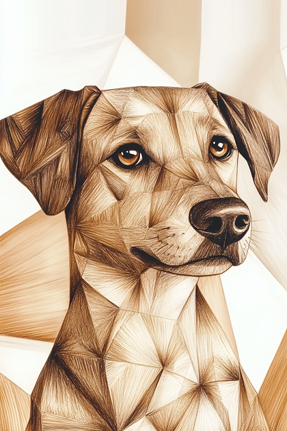 Geometric Dog Portrait