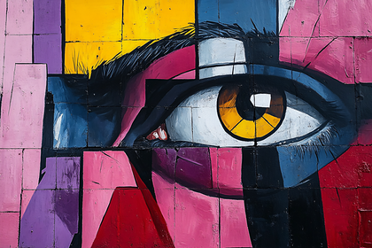 Geometric Eye Mural