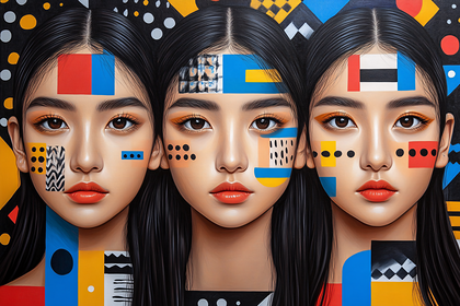 Geometric Faces Trio