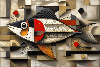 Geometric Fish Art