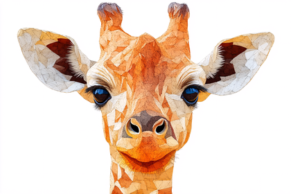 Geometric Giraffe Portrait