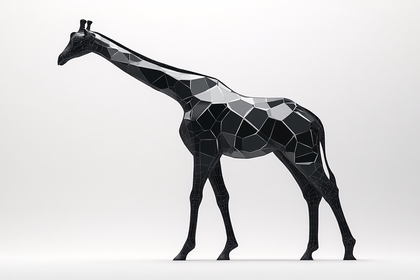 Geometric Giraffe Sculpture