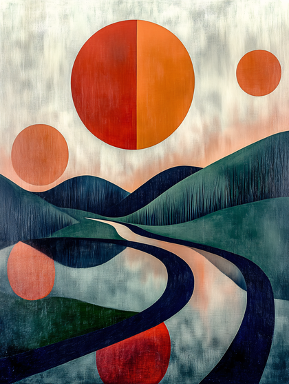 Geometric Landscape with Circles