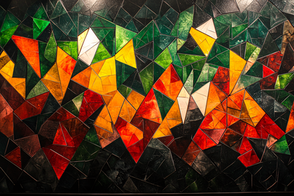 Geometric Mosaic Abstract Art