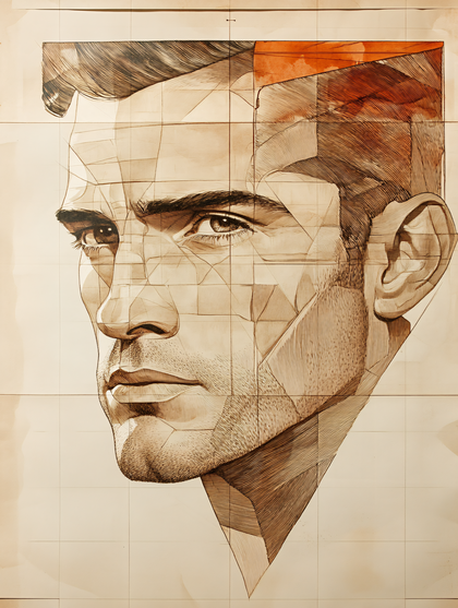 Geometric Portrait Of A Man