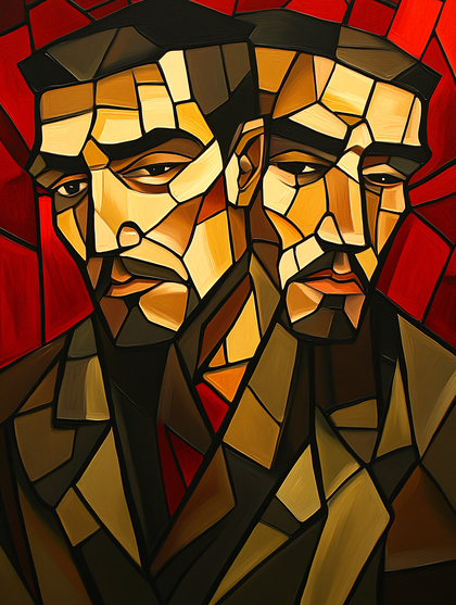 Geometric Portrait of Two Men