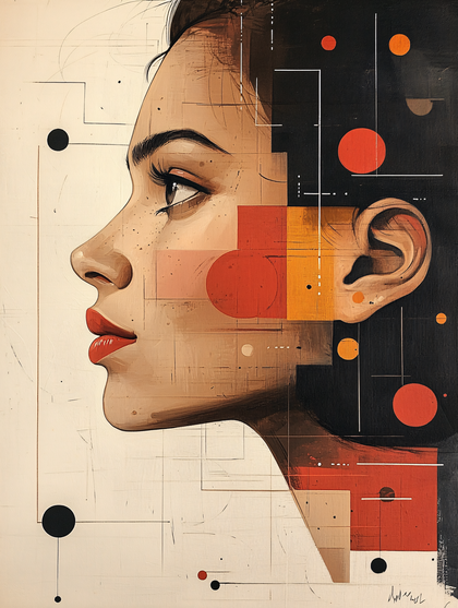 Geometric Profile of a Woman