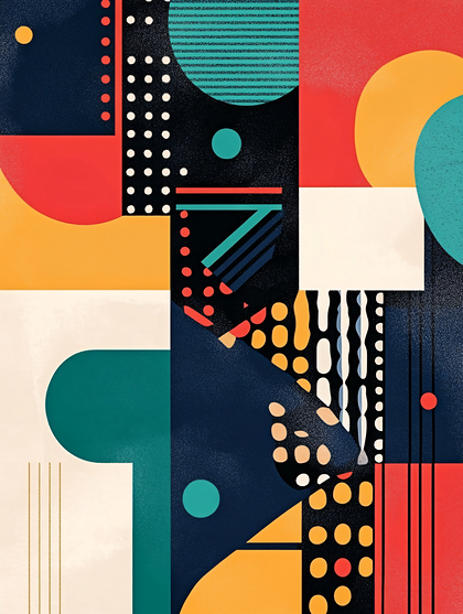 Geometric Shapes Abstract Composition