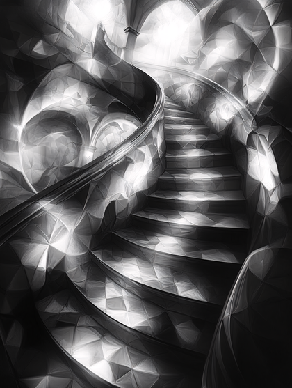 Geometric Spiral Staircase