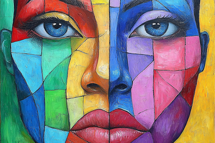 Geometric Woman Portrait