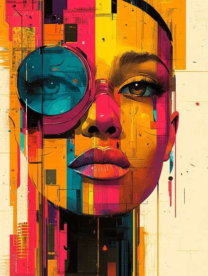 Geometric Woman Portrait