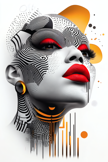 Geometric Woman Portrait