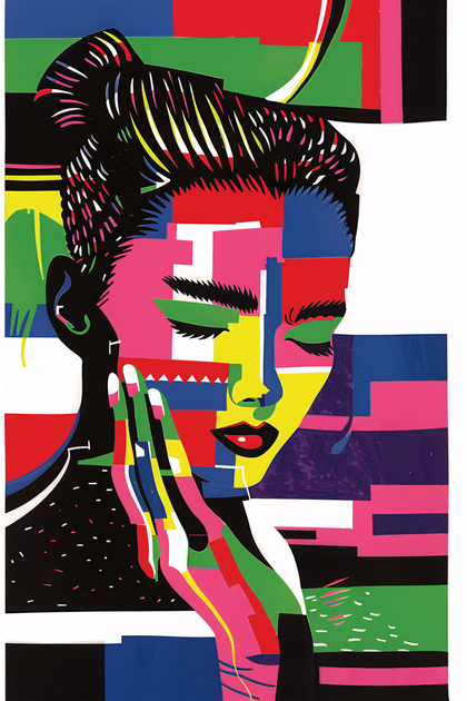 Geometric Woman Portrait