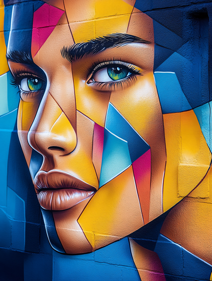Geometric Woman Portrait
