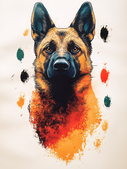 German Shepherd Dog Portrait