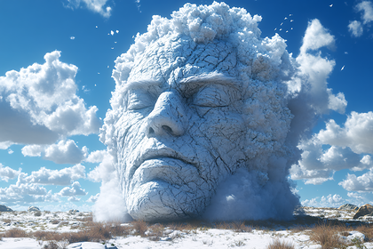 Giant Cloud Head Sculpture