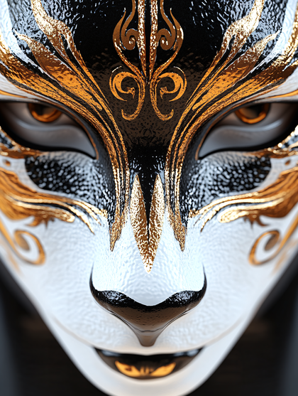 Gilded Feline Mask