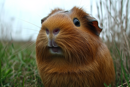 Ginger Guinea Pig Portrait