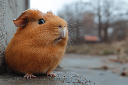 Ginger Guinea Pig Portrait