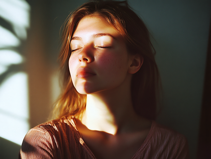 Girl Bathed In Sunlight