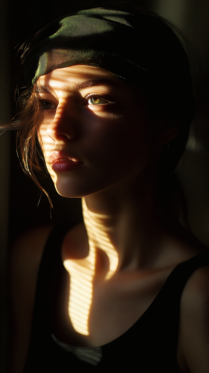 Girl in Light and Shadow