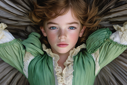 Girl On Feather Bed