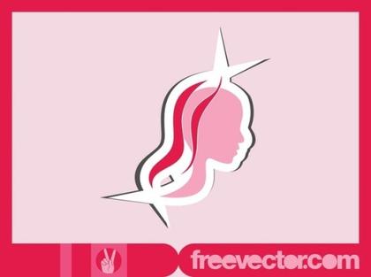 Girl Sticker Free Vector
