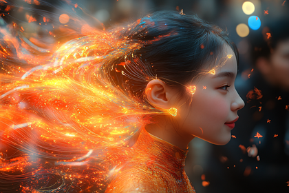 Girl with Fiery Hair