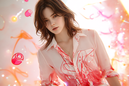 Girl with Paint Splattered Shirt
