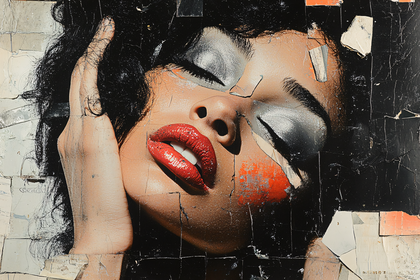 Glamorous Portrait With Textured Effect