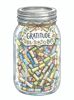gratitude jar illustration