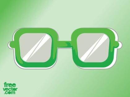 Glasses Sticker Free Vector