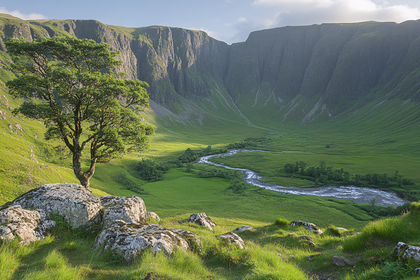 Glen Clova River Landscape