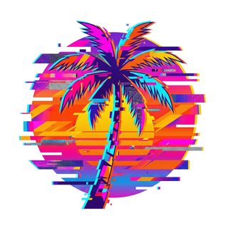 glitch palm tree