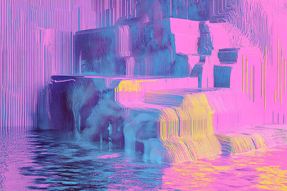 Glitch Art Waterfall