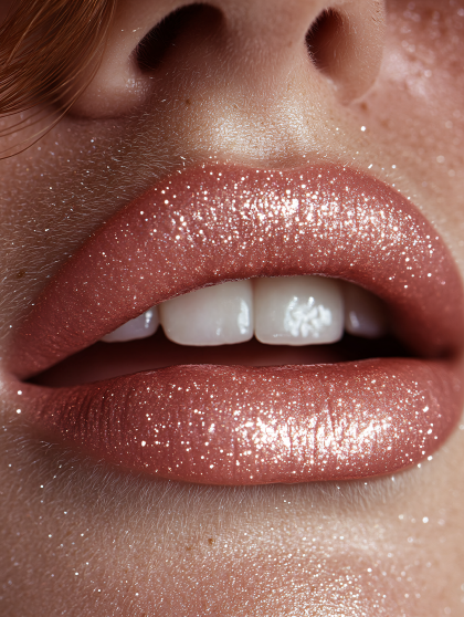 Glitter Lips Close-Up