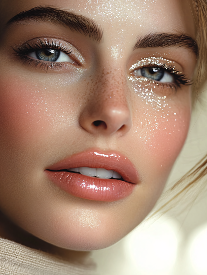 Glitter Makeup Close-Up