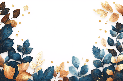 Glittering Autumn Leaves Border