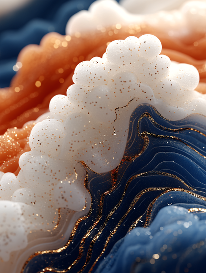 Glittering Waves Abstract