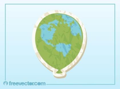 Globe Balloon Free Vector