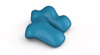 blue abstract blobs