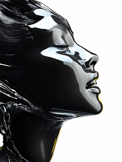 Glossy Black Female Profile