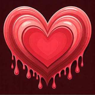 dripping red heart
