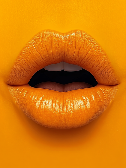 Glossy Orange Lips
