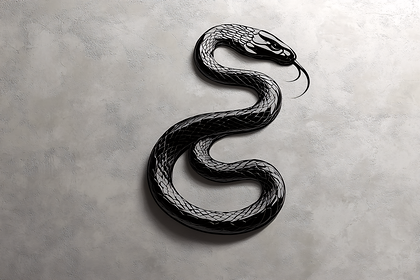 Glossy Snake on Textured Background
