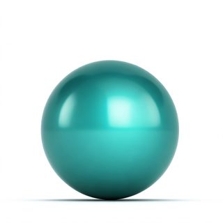 glossy teal sphere