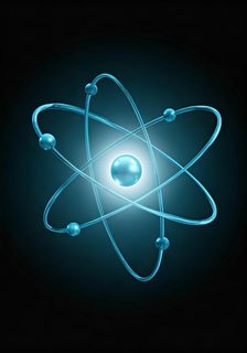 glowing atom model