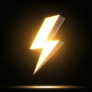 glowing lightning bolt