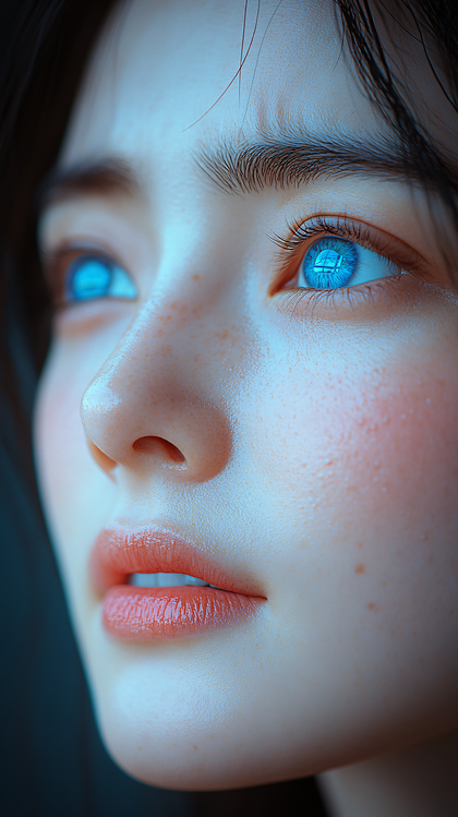 Glowing Blue Eyes