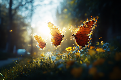 Glowing Butterflies